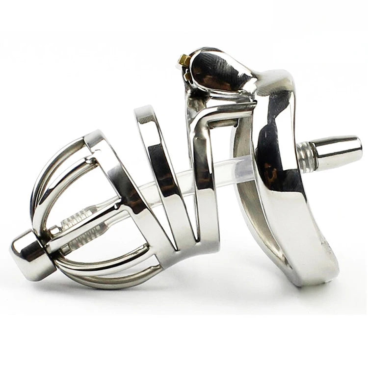 Chastity Device with Catheter Cock Cage