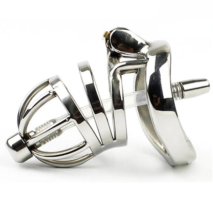 Chastity Device with Catheter Cock Cage