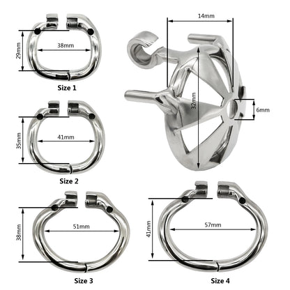 Happygo Small Flat Chastity Cage Penis Lock