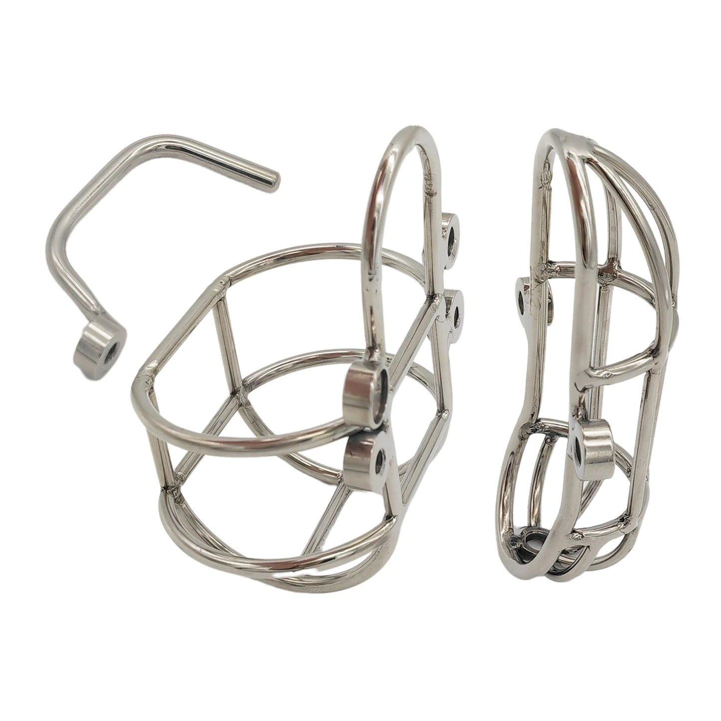 Upgraded Version Stainless Steel Male Chastity Device, PA Puncture Cock Cage, Penis Ring Lock, Penis Sleeves, Chastity Belt