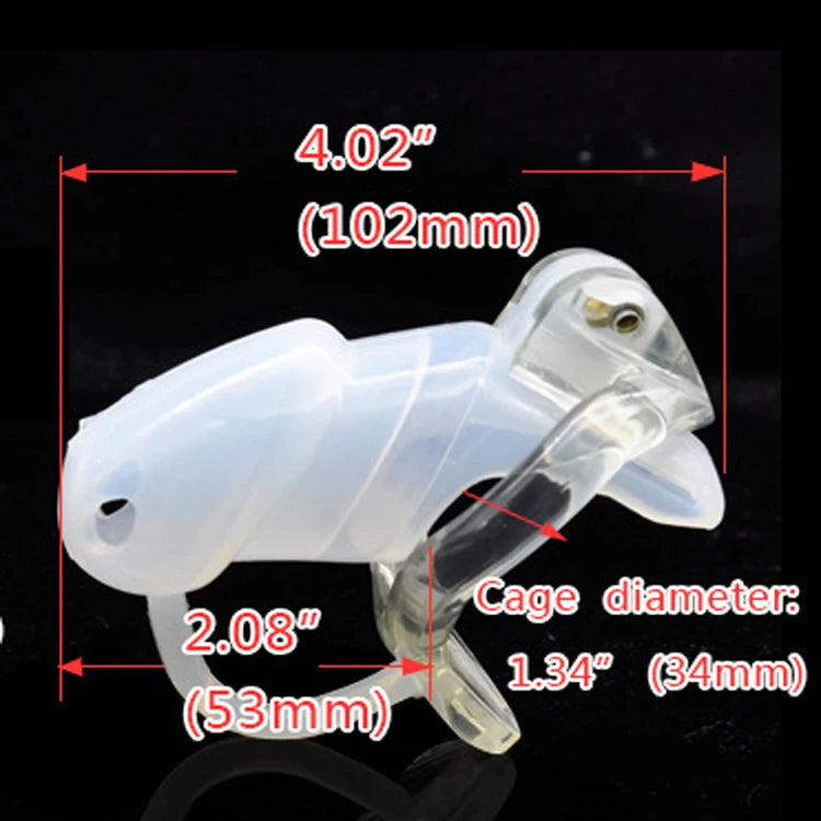v3 Long Silicone Chastity Cage