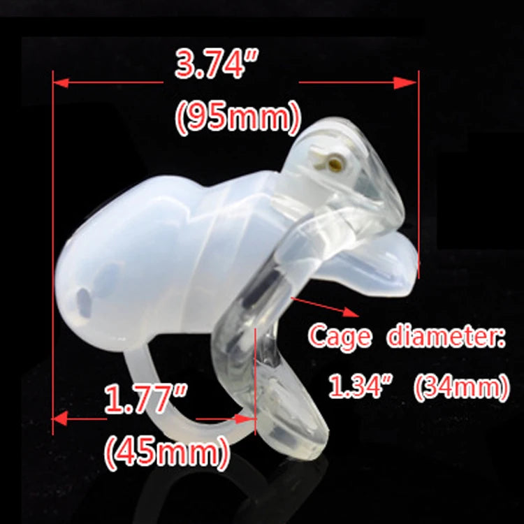 v3 Chastity Device Barbed Silicone Cock Cage